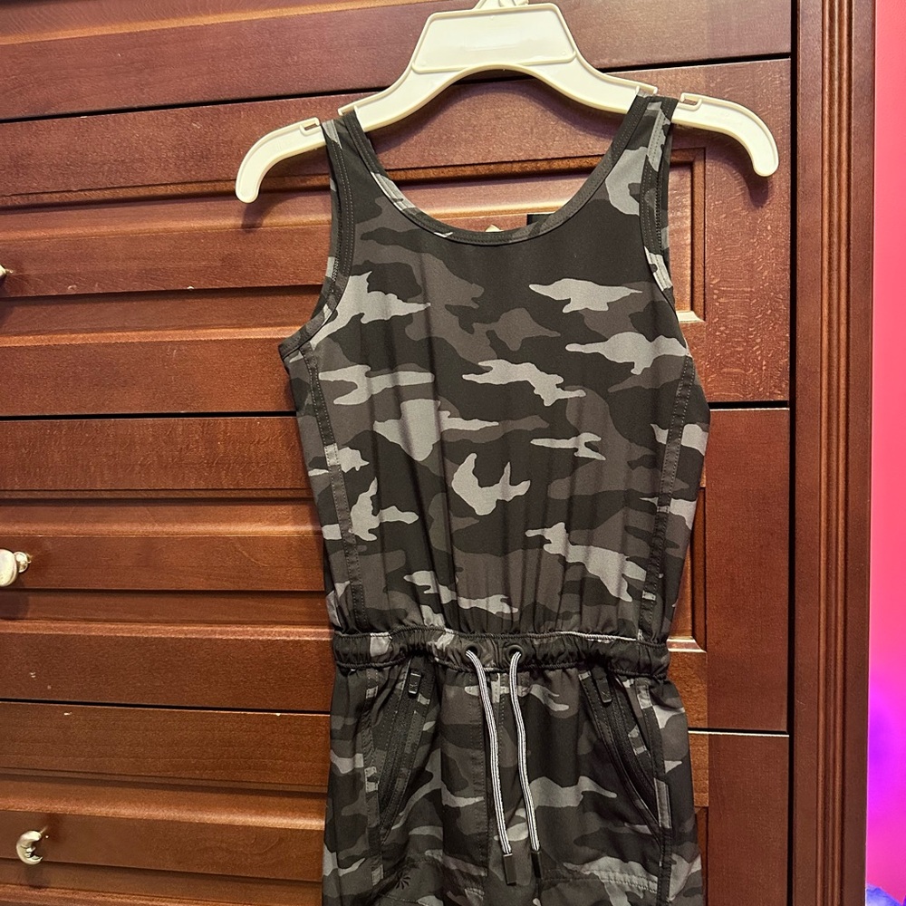 Camo Print Sleeveless Jumpsuit